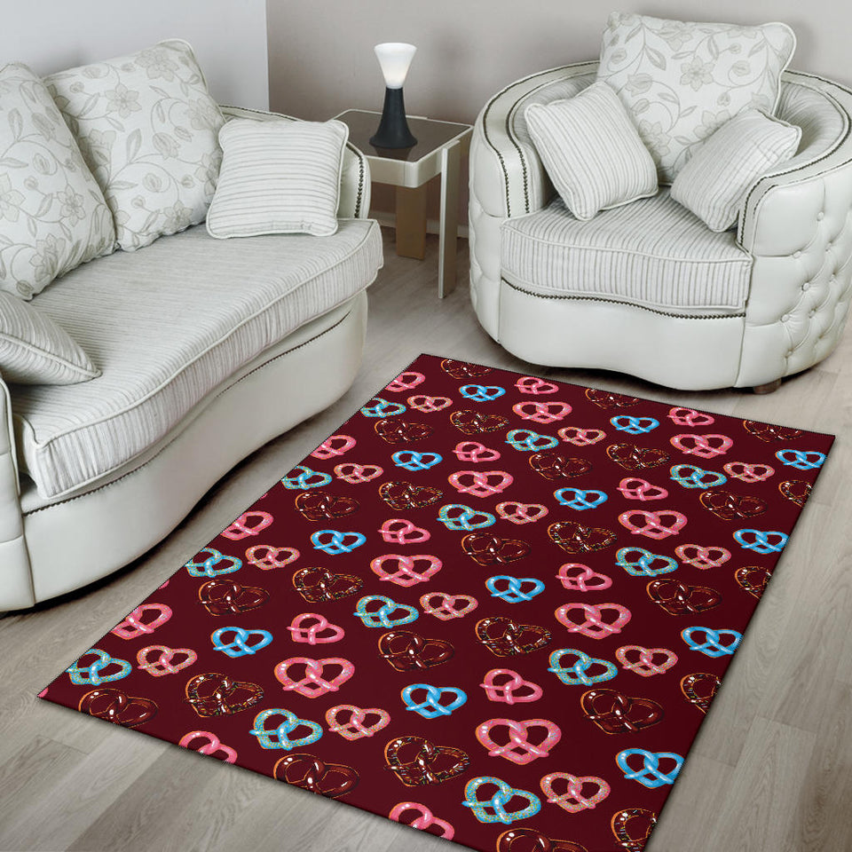 Pretzels Pattern Print Design 05 Area Rug