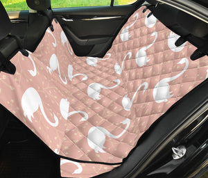 Swan Flower Light Pink Background Dog Car Seat Covers
