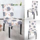 Hedgehog Pattern Print Design 04 Dining Chair Slipcover