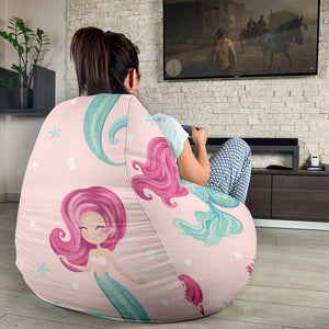 Cute Little Mermaid Pattern Bean Bag Cover