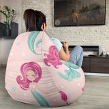 Cute Little Mermaid Pattern Bean Bag Cover