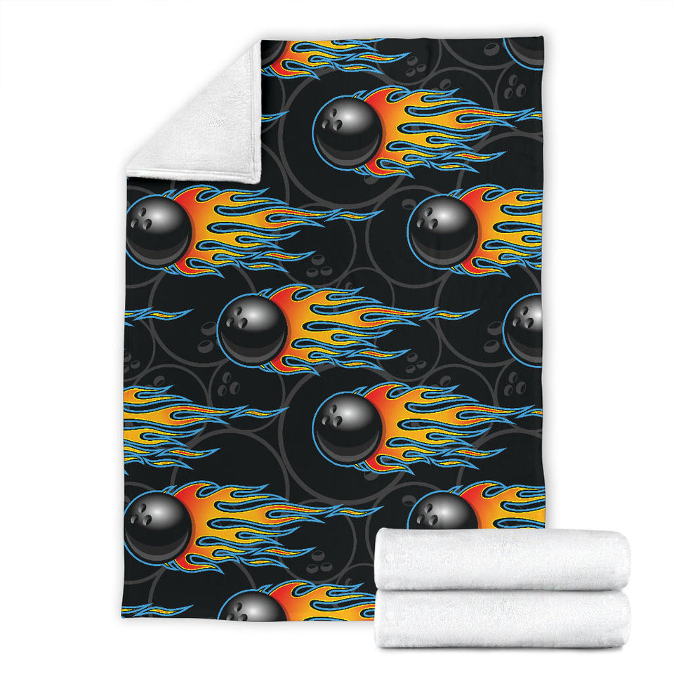 Bowling Balls Flame Pattern Premium Blanket