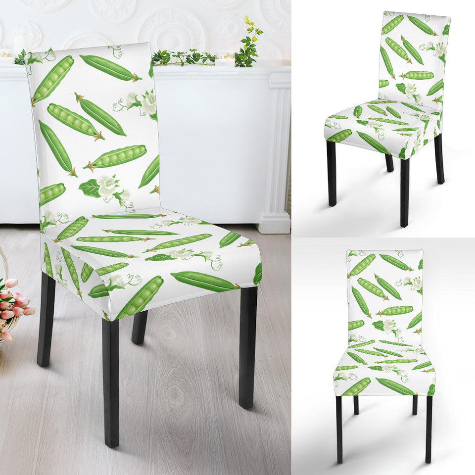 Green Peas Pattern Print Design 04 Dining Chair Slipcover