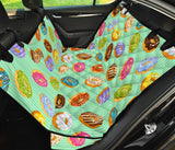 Colorful Donut Pattern Green Background Dog Car Seat Covers