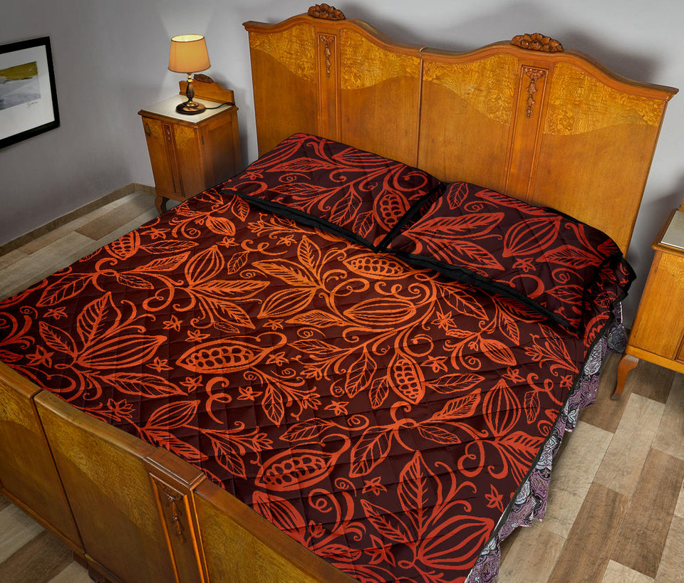 cocoa beans tribal polynesian pattern Quilt Bed Set