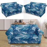 Shark Hand Drawn Loveseat Couch Slipcover