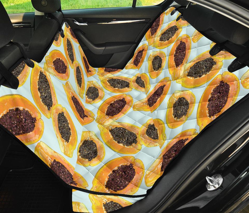 Watercolor Papaya Pattern Dog Car Seat Covers