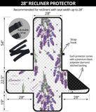lavender flower design pattern Recliner Cover Protector