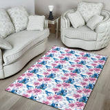 Hummingbird Pattern Print Design 02 Area Rug