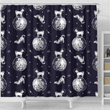 Chihuahua Space Helmet Astronaut Pattern Shower Curtain Fulfilled In US