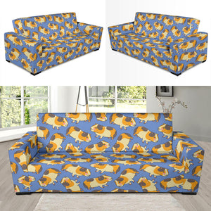 Guinea Pig Pattern Print Design 02 Sofa Slipcover