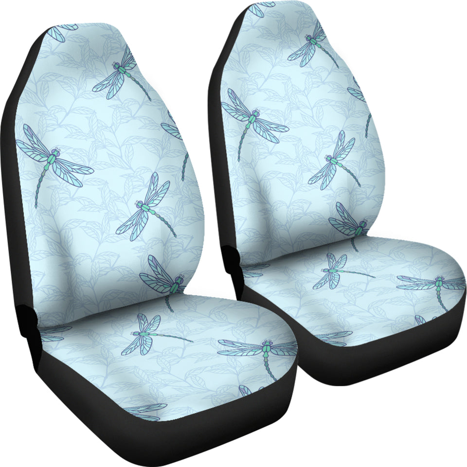 Dragonfly Pattern Blue Background  Universal Fit Car Seat Covers