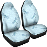 Dragonfly Pattern Blue Background  Universal Fit Car Seat Covers