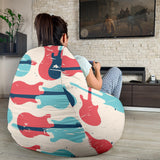 Red Blue Guitar Pattern Bean Bag Cover