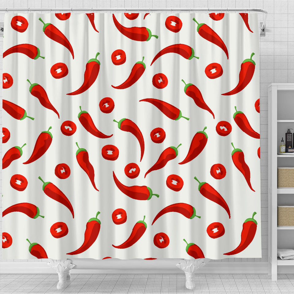 Chili Pattern Shower Curtain Fulfilled In US