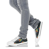 Bowling Balls Flame Pattern Men'S Low Top Shoes White Pillow