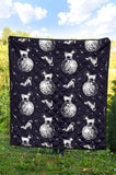 Chihuahua Space Helmet. Astronaut Pattern Premium Quilt