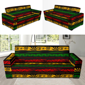 Canabis Marijuana Weed Pattern Print Design 04 Sofa Slipcover