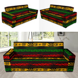 Canabis Marijuana Weed Pattern Print Design 04 Sofa Slipcover