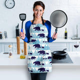 Polar Bear Winter Snow Pattern Adjustable Apron
