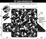 Crow illustration pattern Sofa Cover Protector