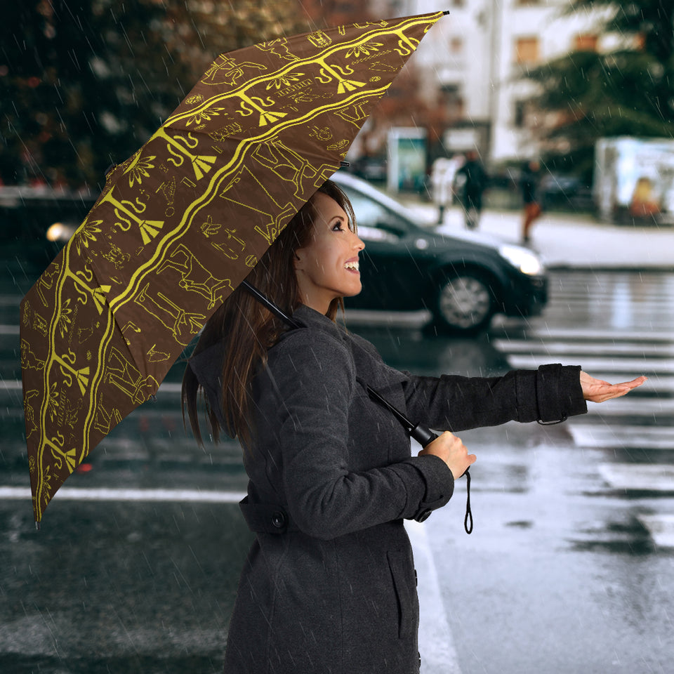 Egypt Hieroglyphics Pattern Print Design 03 Umbrella