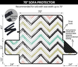 zigzag  chevron paint pattern Sofa Cover Protector