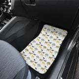 Silhouettes Of Goat And Tree Pattern Front Car Mats