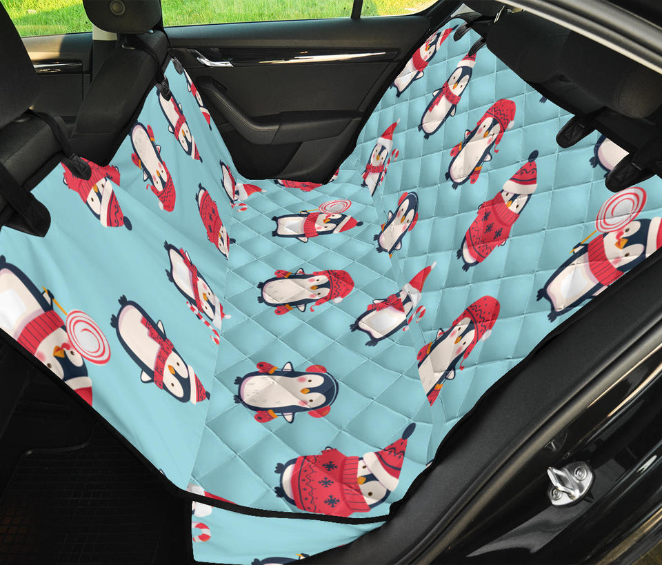 Cute Penguin Christmas  Design Pattern Dog Car Seat Covers