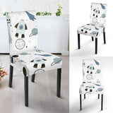 Hand Drawn Space Elements Space Rocket Star Planet Space Probe Dining Chair Slipcover