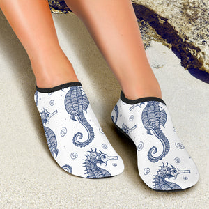 Seahorse Pattern Background Aqua Shoes