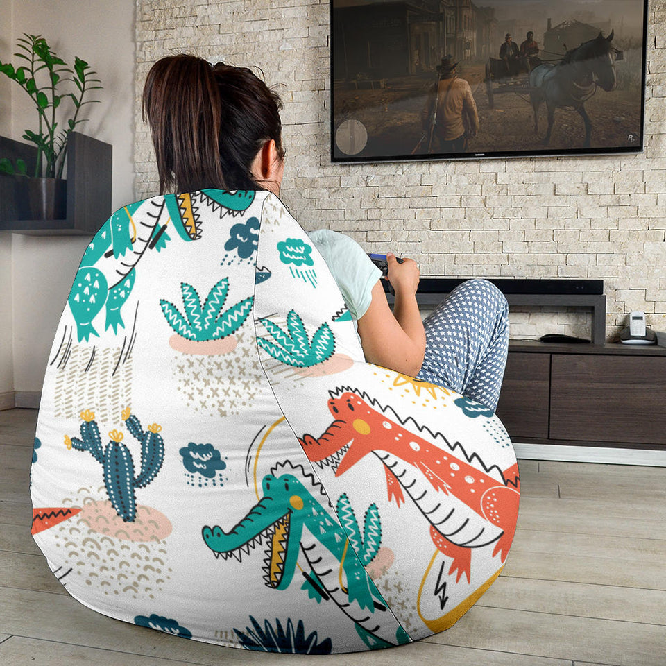 Cute Crocodile Pattern Bean Bag Cover