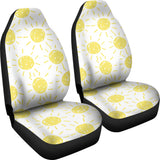 Hand Drawn Sun Pattern  Universal Fit Car Seat Covers