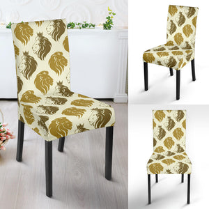 Lion Pattern Print Design 02 Dining Chair Slipcover