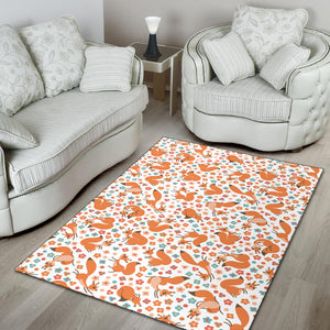Squirrel Pattern Print Design 05 Area Rug