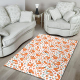Squirrel Pattern Print Design 05 Area Rug