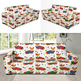 Corgi Christmas Pattern Sofa Slipcover