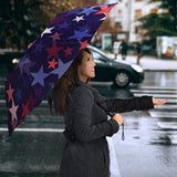 Red Blue Star Pattern Umbrella