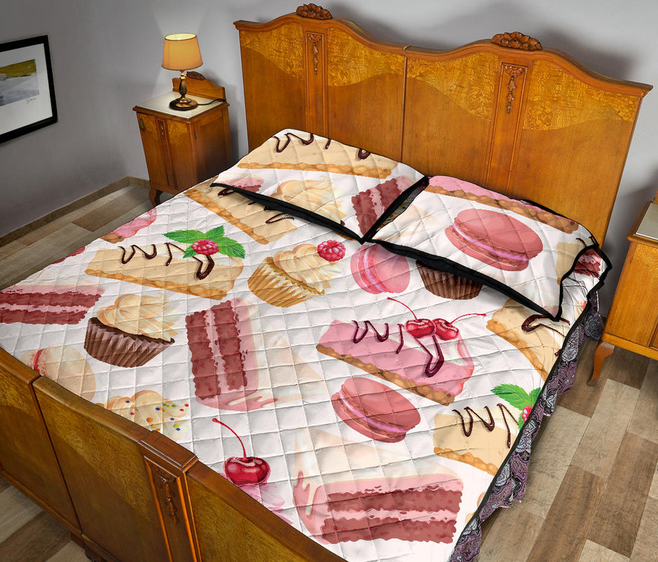 Cake cupcake sweets pattern Quilt Bed Set