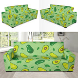Avocado Pattern Green Background Sofa Slipcover