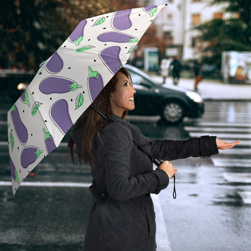 Eggplant Pattern Print Design 05 Umbrella
