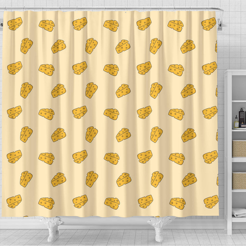 Cheese Pattern Shower Curtain Fulfilled In US