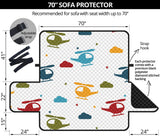Colorful helicopter pattern Sofa Cover Protector