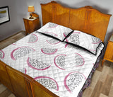 dragon fruit pattern Quilt Bed Set
