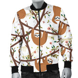 Sloths Hanging On The Tree Pattern Men'S Bomber Jacket