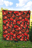 Tomato Black Background Premium Quilt