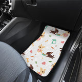 Cute Chihuahua Puppie Pattern Front And Back Car Mats
