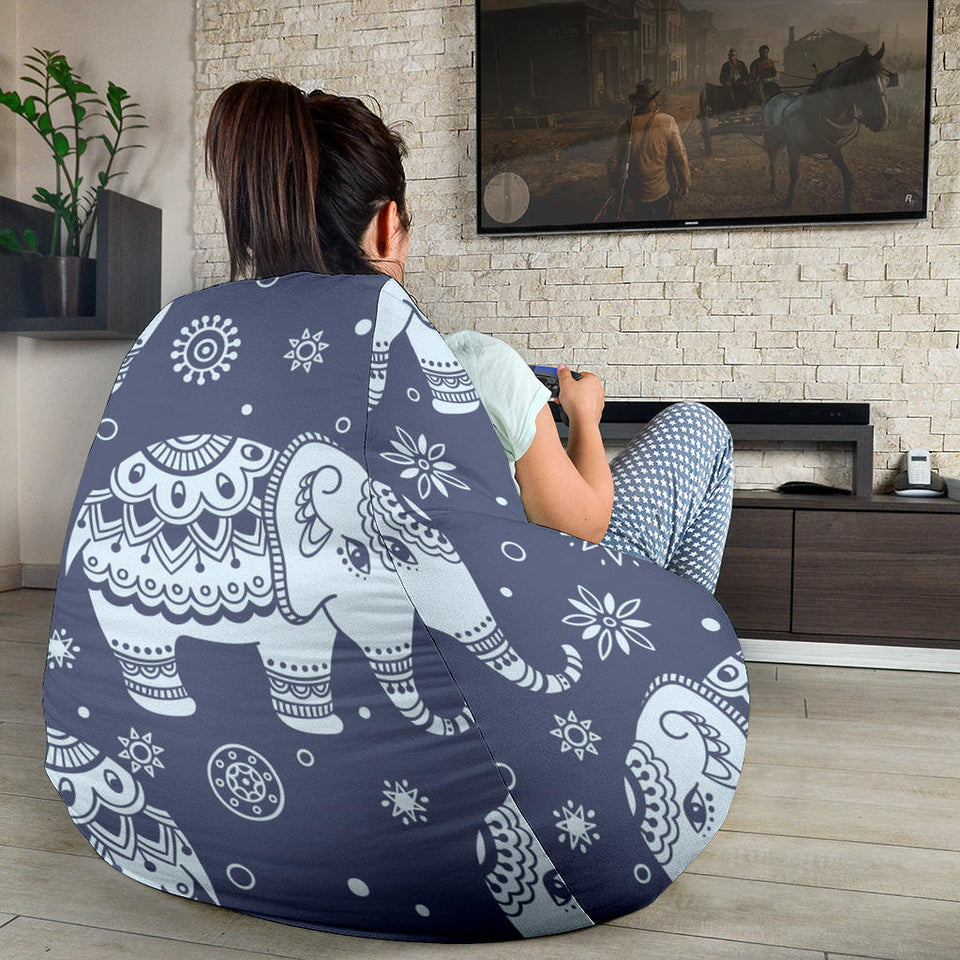 Elephant Tribal Design Pattern Bean Bag Cover
