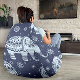 Elephant Tribal Design Pattern Bean Bag Cover