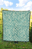 Classic Hand Drawn Grape Pattern Premium Quilt